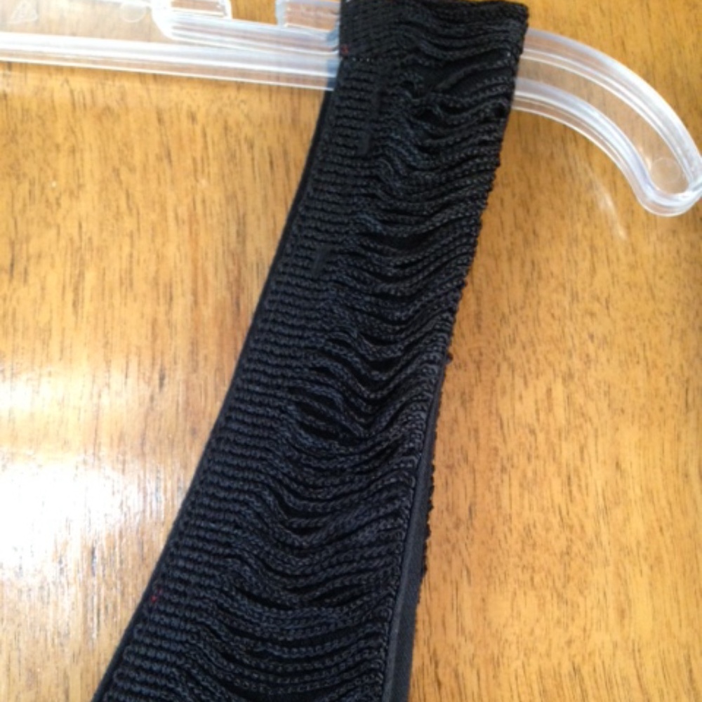 MARA HOFFMAN Black V Neck Fringe Trim Maxi Dress - Picture 4 of 9